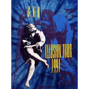  Guns N' Roses - Use Your Illusions Tour Official Tie Dye T Shirt ( Men M )  ***READY TO SHIP from Hong Kong***